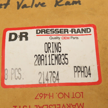 Dresser Rand 20A11EM035 Yellow Stripe O-Ring Lot Of 8
