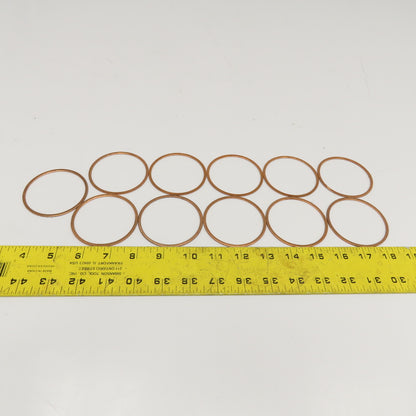Cincinnati Gasket 1/16" x 2.437" x 2.656" OD Soft Copper Gasket Lot Of 11