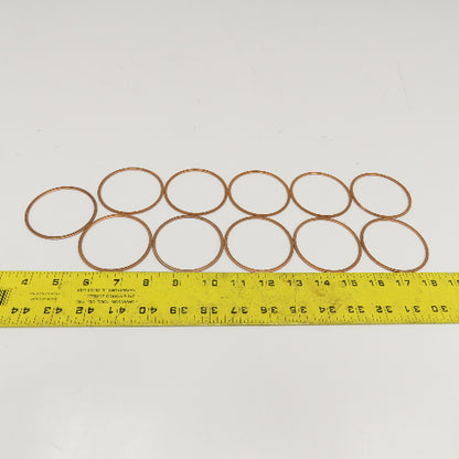 Cincinnati Gasket 1/16" x 2.437" x 2.656" OD Soft Copper Gasket Lot Of 11