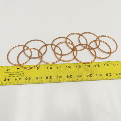 Cincinnati Gasket 1/16" x 2.437" x 2.656" OD Soft Copper Gasket Lot Of 11