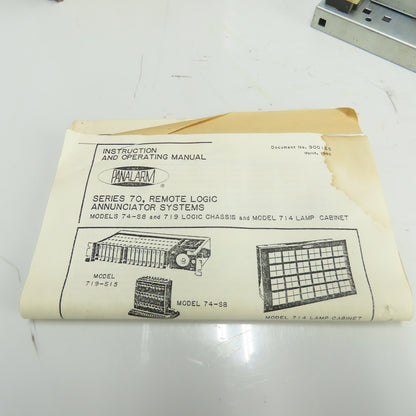 Panalarm 74-S8 719-S15 Remote Logic Annunciator System W/ 70-TFS17/70-FP2 Cards