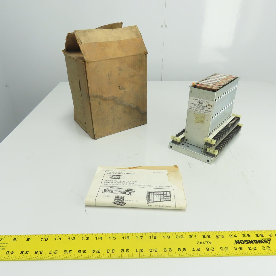 Panalarm 74-S8 719-S15 Remote Logic Annunciator System W/ 70-TFS17/70-FP2 Cards