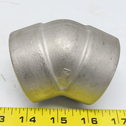1-1/2" Socket Weld 45° Elbow 304 Stainless Steel Lot of 4