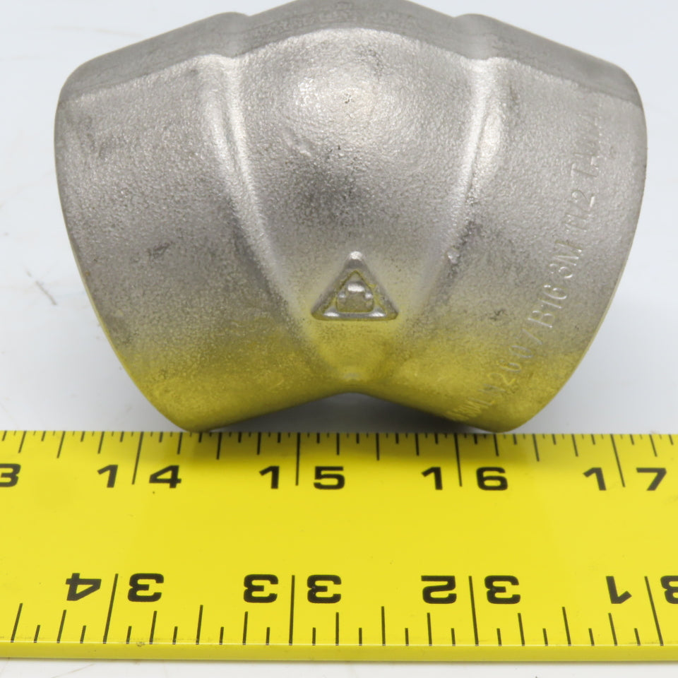 1-1/2" Socket Weld 45° Elbow 304 Stainless Steel Lot of 4