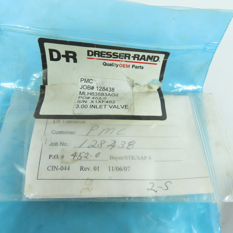 Dresser Rand MLH63583AG2 3.00 Inlet Valve Assembly 2-49
