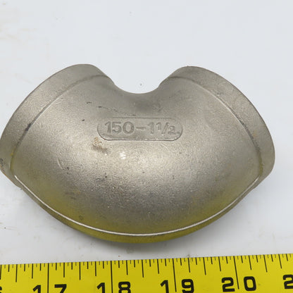 1-1/2" FNPT 90° Elbow 304 Stainless Steel Class 150 Lot of 4
