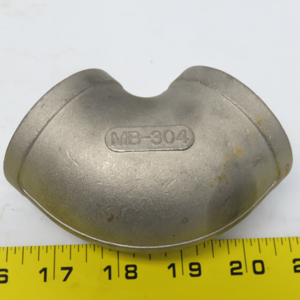 1-1/2" FNPT 90° Elbow 304 Stainless Steel Class 150 Lot of 4