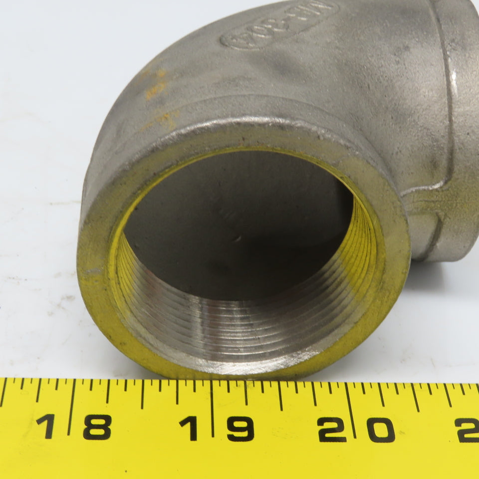 1-1/2" FNPT 90° Elbow 304 Stainless Steel Class 150 Lot of 4