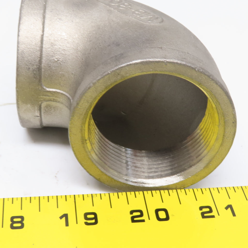 1-1/2" FNPT 90° Elbow 304 Stainless Steel Class 150 Lot of 4