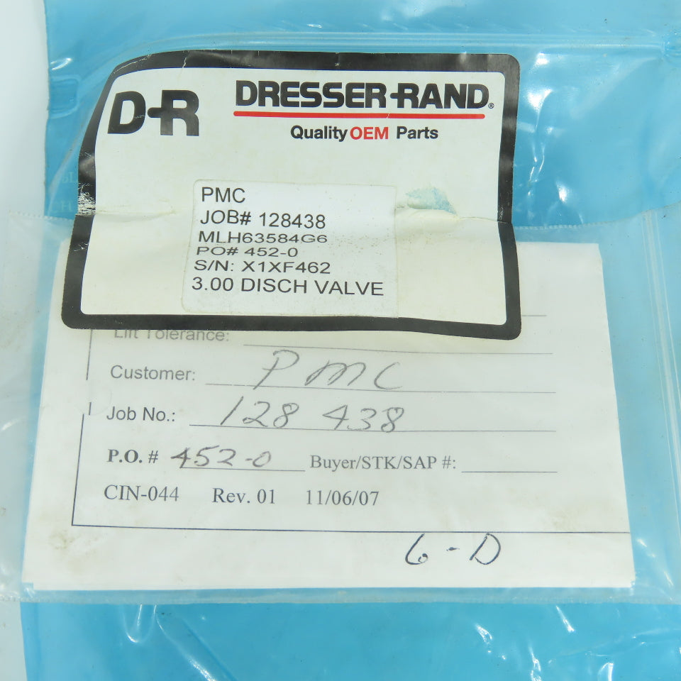 Dresser Rand MLH63584G6 3.00 Discharge Valve Assembly 6-49