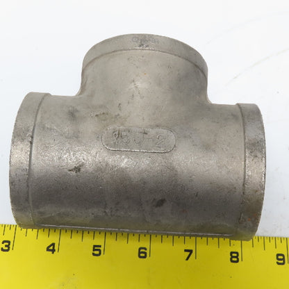 2" FNPT Tee 304 Stainless Steel Class 150 Lot of 3