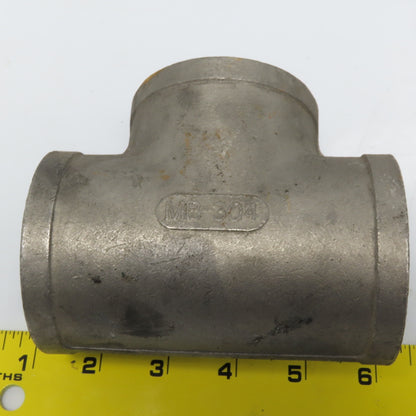 2" FNPT Tee 304 Stainless Steel Class 150 Lot of 3
