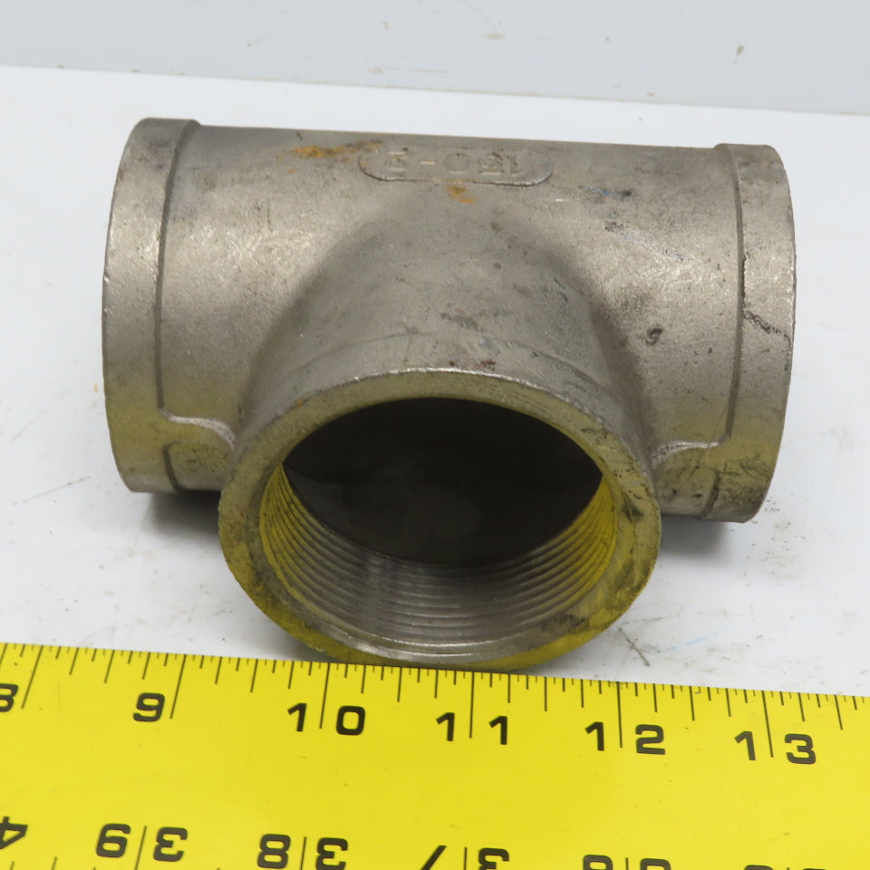 2" FNPT Tee 304 Stainless Steel Class 150 Lot of 3