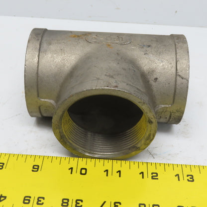 2" FNPT Tee 304 Stainless Steel Class 150 Lot of 3