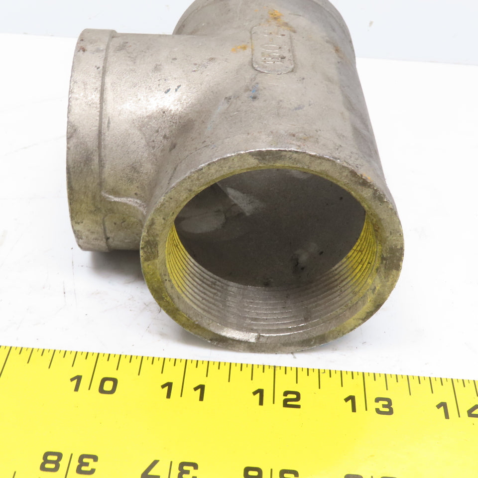 2" FNPT Tee 304 Stainless Steel Class 150 Lot of 3