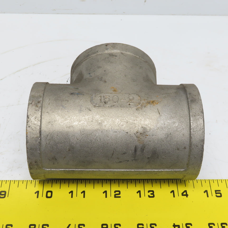 2" FNPT Tee 304 Stainless Steel Class 150 Lot of 3