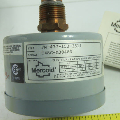 Mercoil FM-437-153-3511 Temperature Controller 240VAC 4A