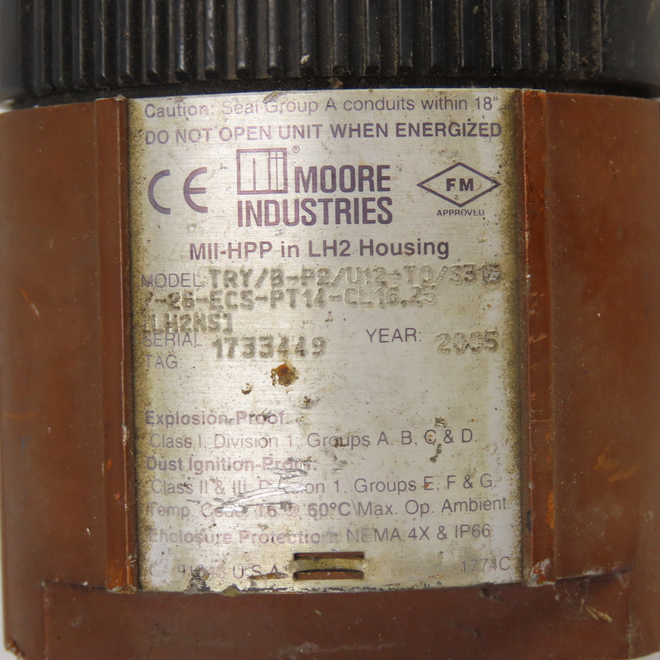 Moore TRY/B-P2/U12-T0/S31* Temperature Transmitter 12" Probe 20" OAL