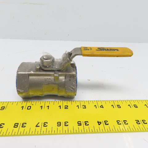 Sharpe CF8M 1-1/4" FNPT Ball Valve 304 Stainless Steel 800CWP