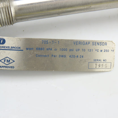 Drexelbrook Level Control Sensor 16" Probe 4-Bolt 6" Flange
