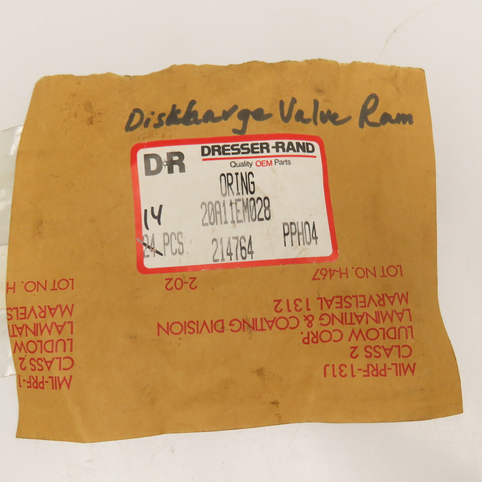 Dresser Rand 20A11EM028 O-Ring Yellow Stripe NEW OEM Lot Of 14