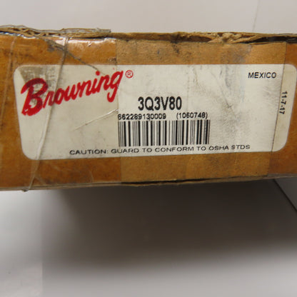 Browning 3Q3V80 Sheave Pully Bushed Bore 3 Grove 8" OD
