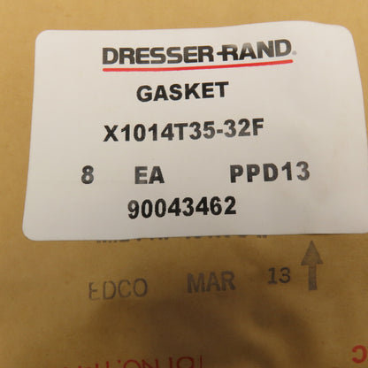 Dresser Rand X1014T35-32F Gasket New OEM Pack Of 8