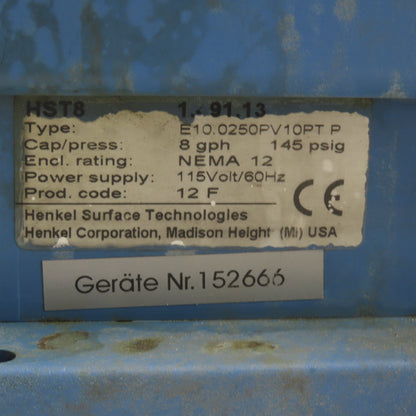 Henkel HST8 1.91.13 E10.0250PV10PT P Metering Pump 115V 8PPH 145PSIG