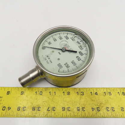 Solar Weston 1000-1400150 0-600PSI Stainless Steel Fluid Filled Pressure Gauge