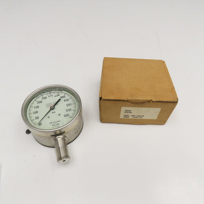 Solar Weston 1000-1400150 0-600PSI Stainless Steel Fluid Filled Pressure Gauge