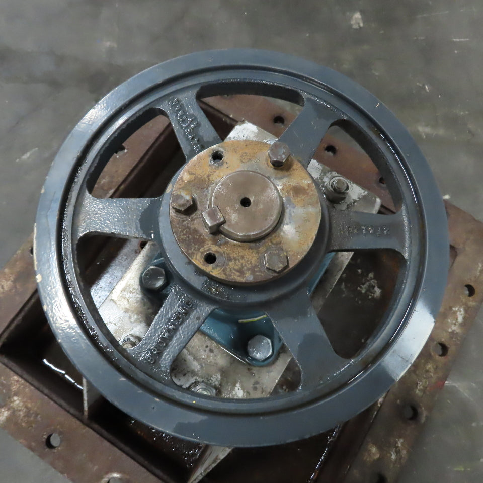 22-1/2" Belt Driven Plug Blower Fan 2" Shaft W/ All NEW BEARINGS (No Motor)