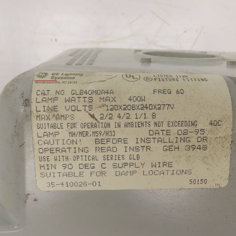 GE GLB40M0A4A 400W Lighting Fixture Lamp Fitting 120-208-240-277V 60HZ