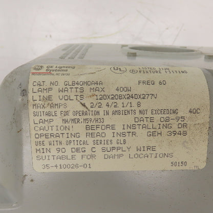 GE GLB40M0A4A 400W Lighting Fixture Lamp Fitting 120-208-240-277V 60HZ