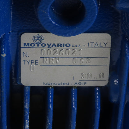 Motovario NRV 063 30:1 Ratio Gear Reducer 19mm Input Shaft 25mm Bore Output