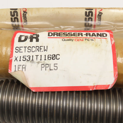 Dresser Rand X1531T1160C 1-3/8"-6 Set Screw 9" OAL M12-1.75 Secondary Thread