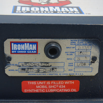 IronMan BM832-6-D-180 5:1 Ratio Dual Output Gear Box 350RPM Output