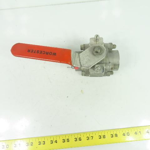 Worcester 1 PT4466GGSW 1" Ball Valve CF8M Seat SS Trim 316 CWP 1000