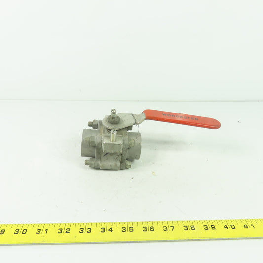 Worcester 1 PT4466GGSW 1" Ball Valve CF8M Seat SS Trim 316 CWP 1000