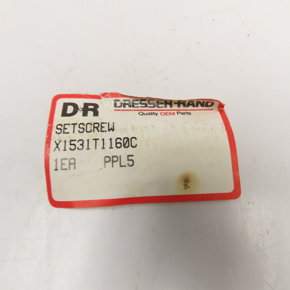 Dresser Rand X1531T1160C 1-3/8"-6 Set Screw 9" OAL M12-1.75 Secondary Thread