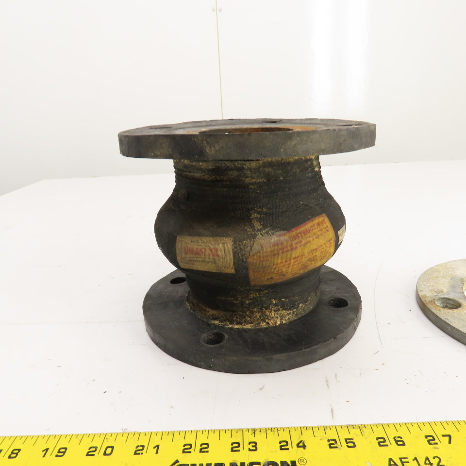Unaflex 3" Flanged Rubber Expansion Joint 6-1/4" OAL