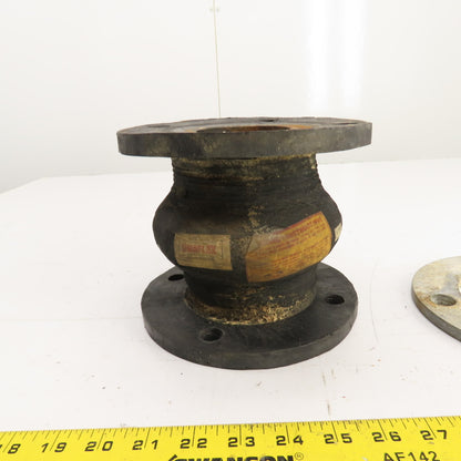 Unaflex 3" Flanged Rubber Expansion Joint 6-1/4" OAL