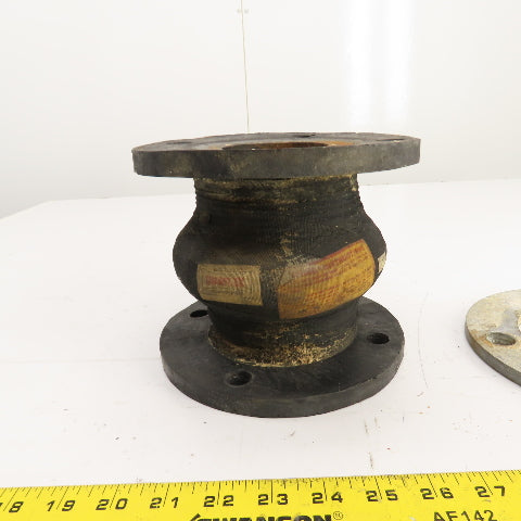 Unaflex 3" Flanged Rubber Expansion Joint 6-1/4" OAL