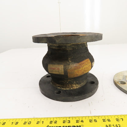 Unaflex 3" Flanged Rubber Expansion Joint 6-1/4" OAL