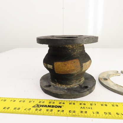 Unaflex 3" Flanged Rubber Expansion Joint 6-1/4" OAL