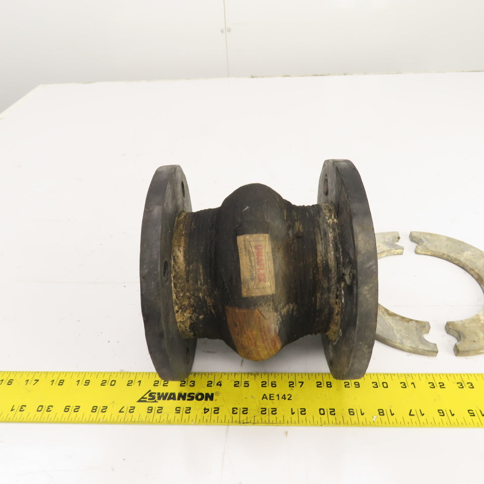 Unaflex 3" Flanged Rubber Expansion Joint 6-1/4" OAL
