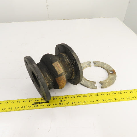 Unaflex 3" Flanged Rubber Expansion Joint 6-1/4" OAL