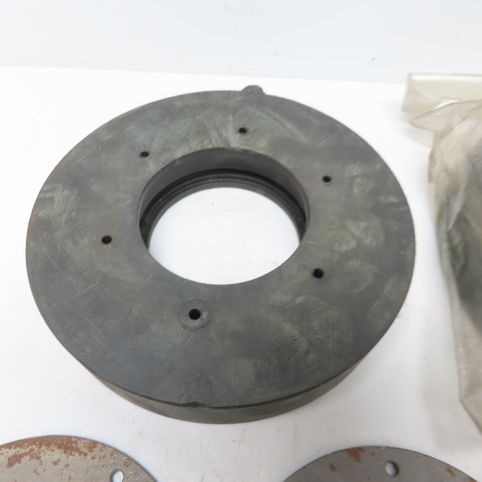 EP Rubber Screw Grommet 3-1/8"ID x 7"OD x 1-1/4" Thick Lot of 2