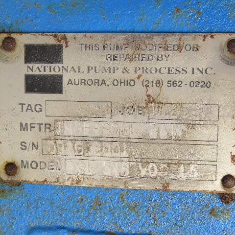 Ingersoll Rand 2 x 1.5 x 8 VOG 15 15HP Inline Centrifugal Pump 230/460V 3PH