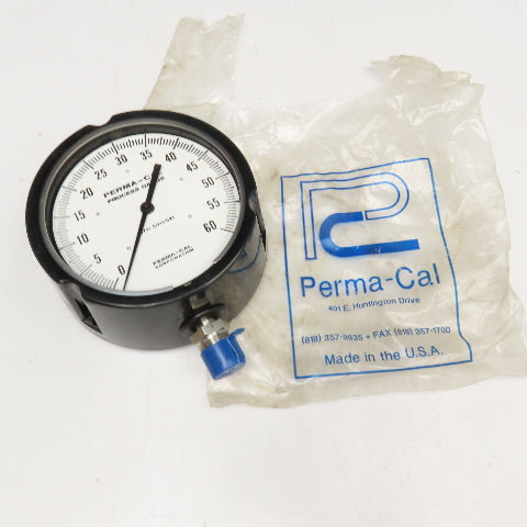 Perma Cal 121TID03A23 0-60 PSI Process Gauge 5" Dial 1/2" NPT Bottom Ported