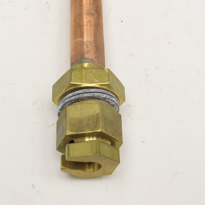 5/8" x 9" Copper Thermowell Bulkhead For 3/8"OD Or Smaller Thermostat